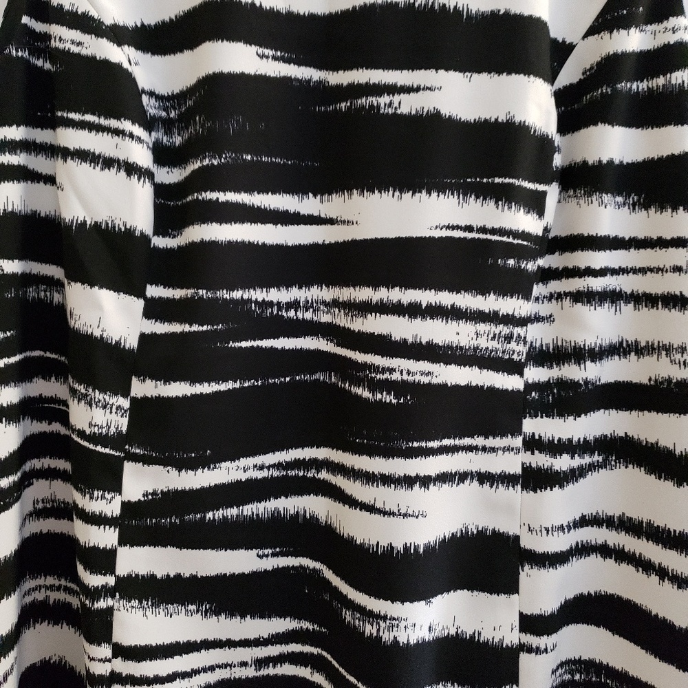 Jones Studio Zebra Print Sleeveless Shift Dress, Filly Lined in Plus Sz 20W/2X - Picture 9 of 17